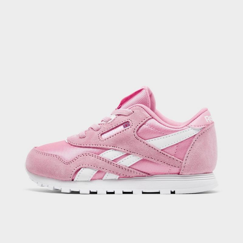 Reebok Girls' Toddler Reebok Classic Nylon Stretch Lace Casual Shoes