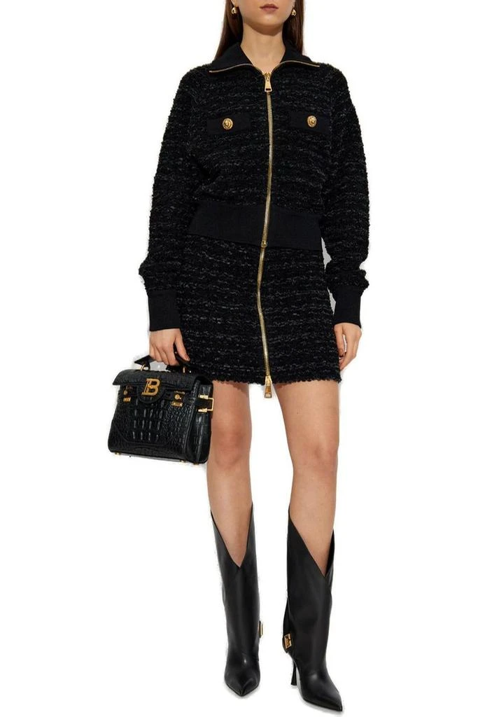 Balmain Balmain Tweed Bomber Jacket 4