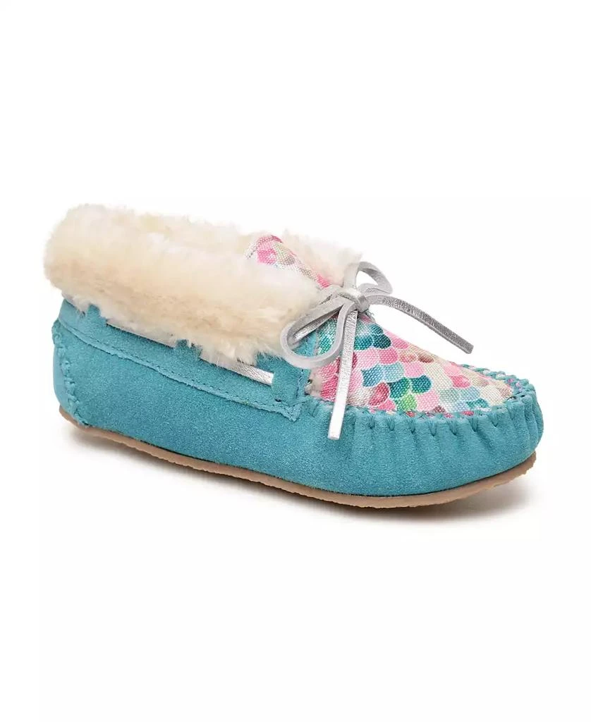 Minnetonka Little and Big Girls Charley Moccasin Slippers 1
