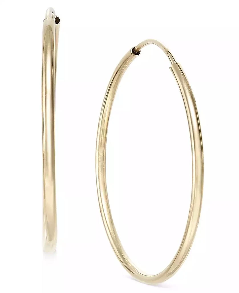 10k Gold Macy's Gold Hoop Earrings On Sale Macy's Polished