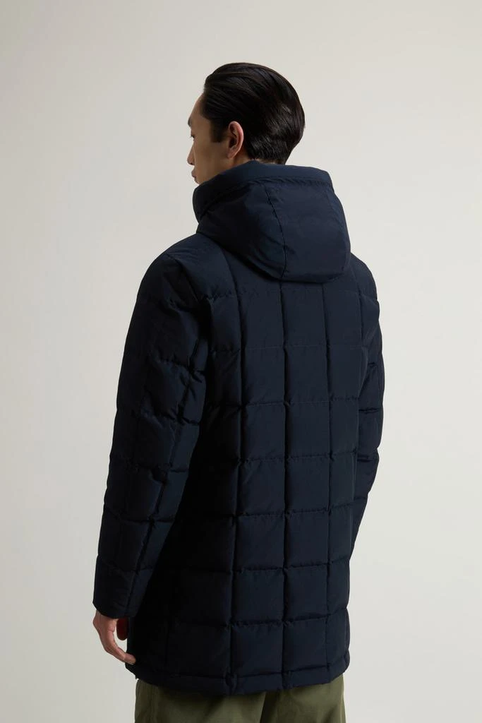 Woolrich Blizzard Parka in Ramar Cloth with Square Quilting - Men - Blue 3