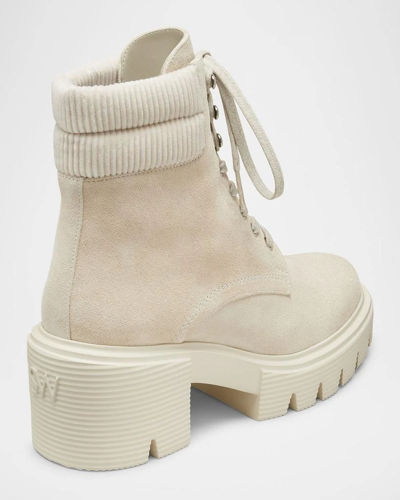 Stuart Weitzman Soho Suede Lace-Up Booties 3