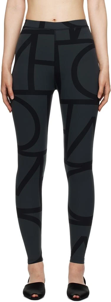 Totême Black Monogram Leggings 1