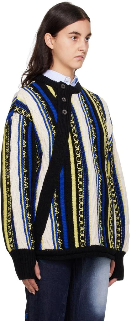 ADER error Blue & Yellow Buttoned Sweater 2