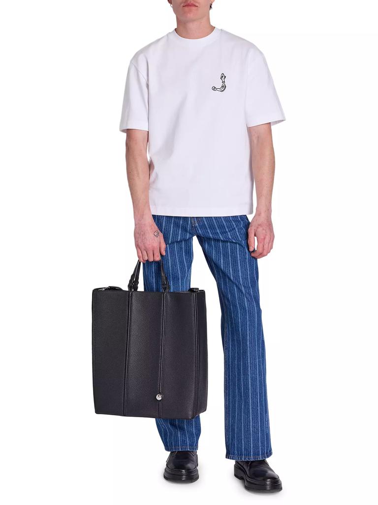 Jacquemus Le Cabas Marino Leather Tote Bag - Tote Bags