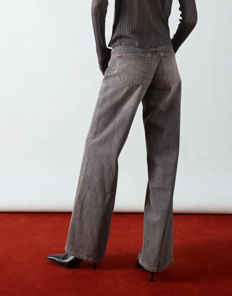 Topshop Topshop Ember low rise wide leg jean in vintage grey 2