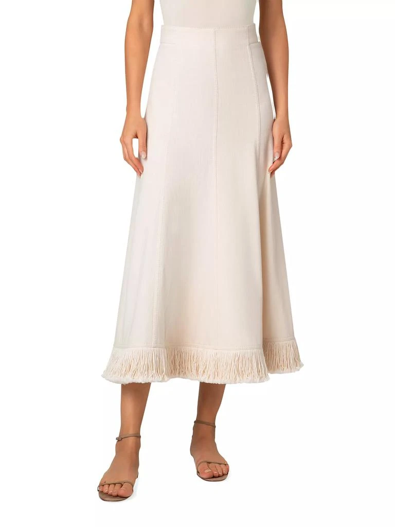 Akris Fringed Cotton-Blend Ankle-Length Skirt 2
