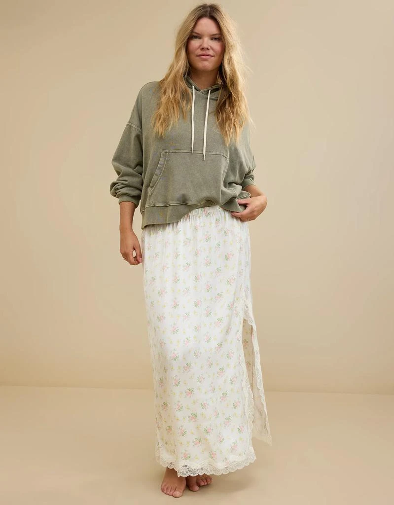 Aerie Aerie Satin Midi Skirt 2