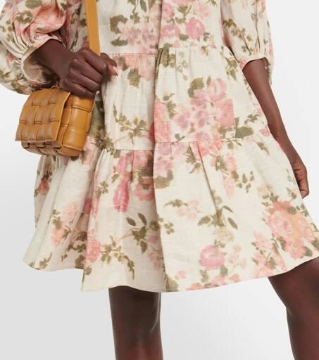 Erdem Winnona floral linen minidress 5