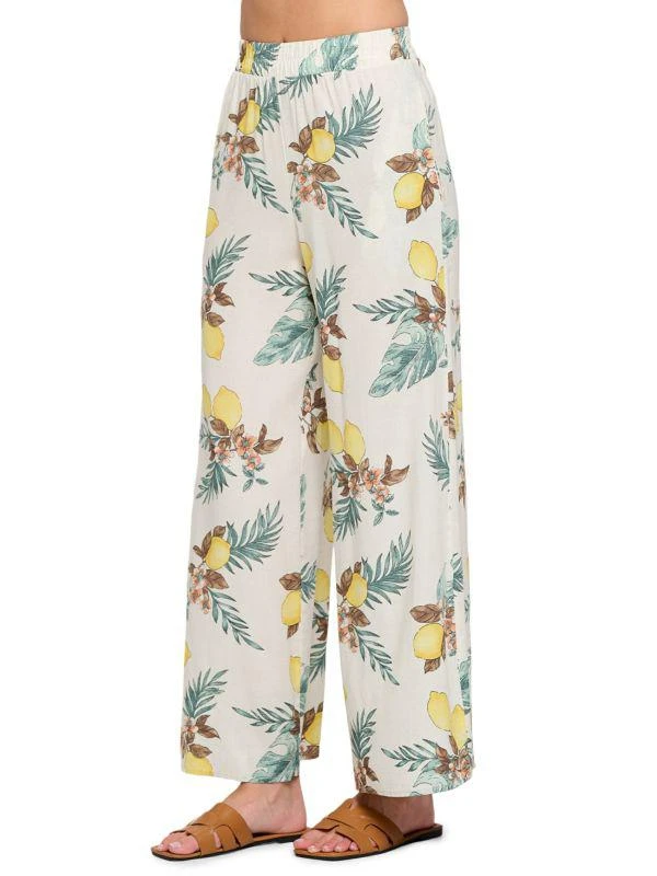Renee C. Lemon Print Pants 4