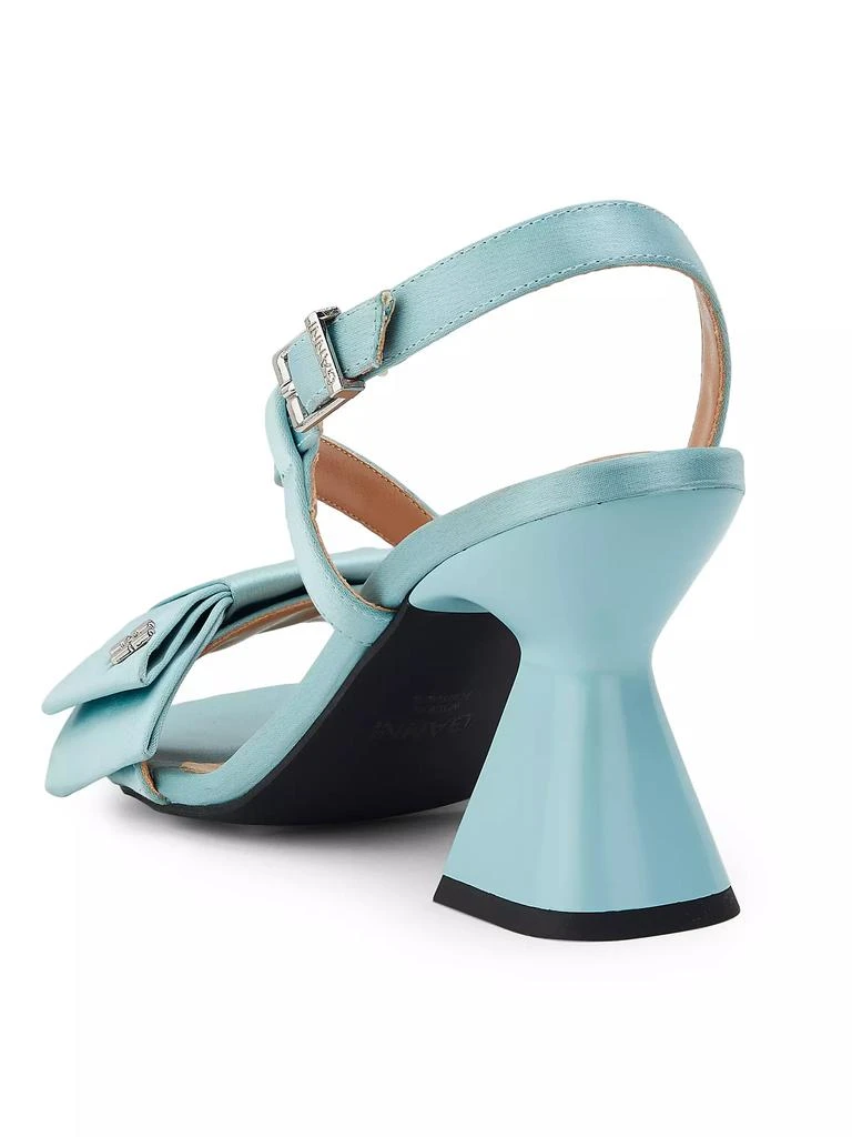 Ganni Big Bow 75MM Satin Sandals 3