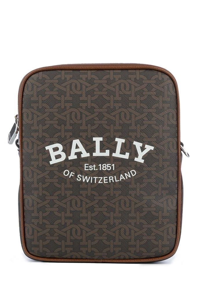 Bally Bally Logo-Printed Zip-Up Shoulder Bag 1