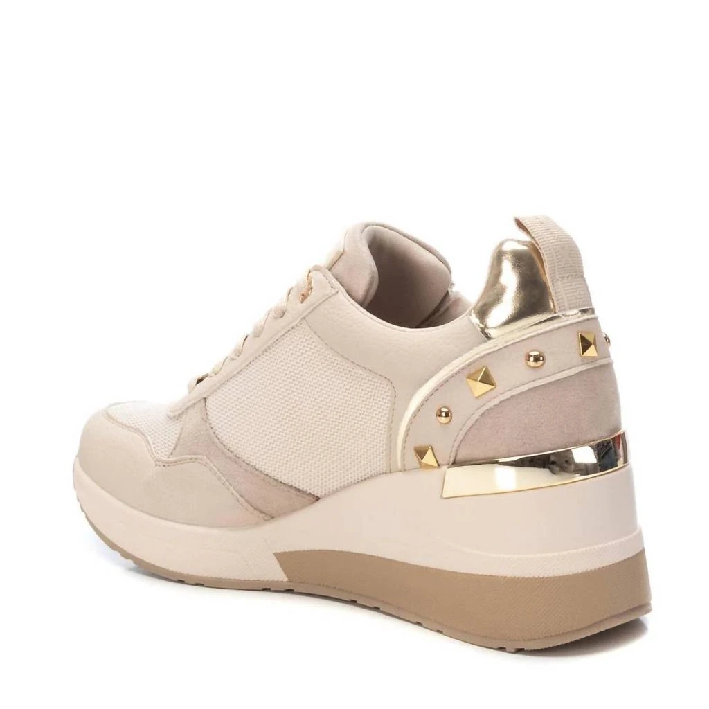 Xti Women's Casual Wedge Sneakers In Beige 3