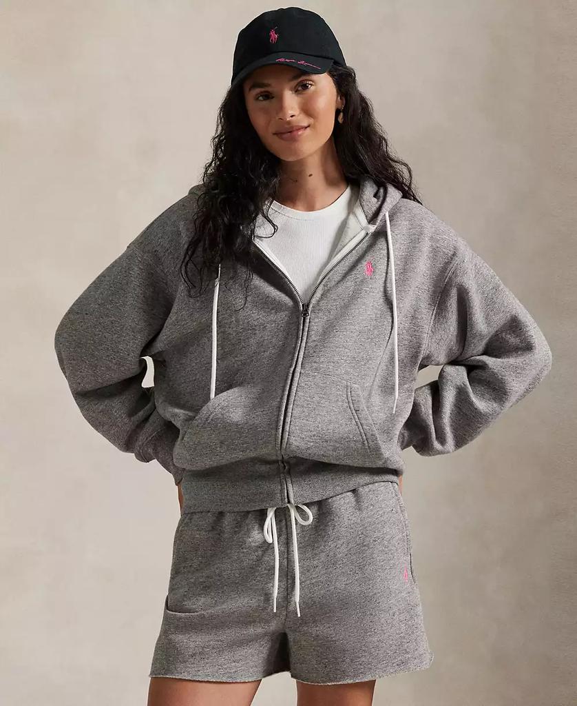 Ralph Lauren Women's Pink Pony Full-Zip Hoodie