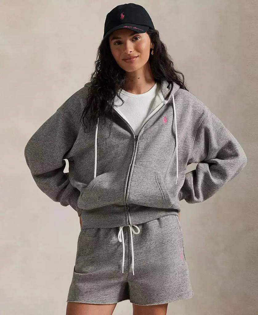 Ralph Lauren Women's Pink Pony Full-Zip Hoodie 1