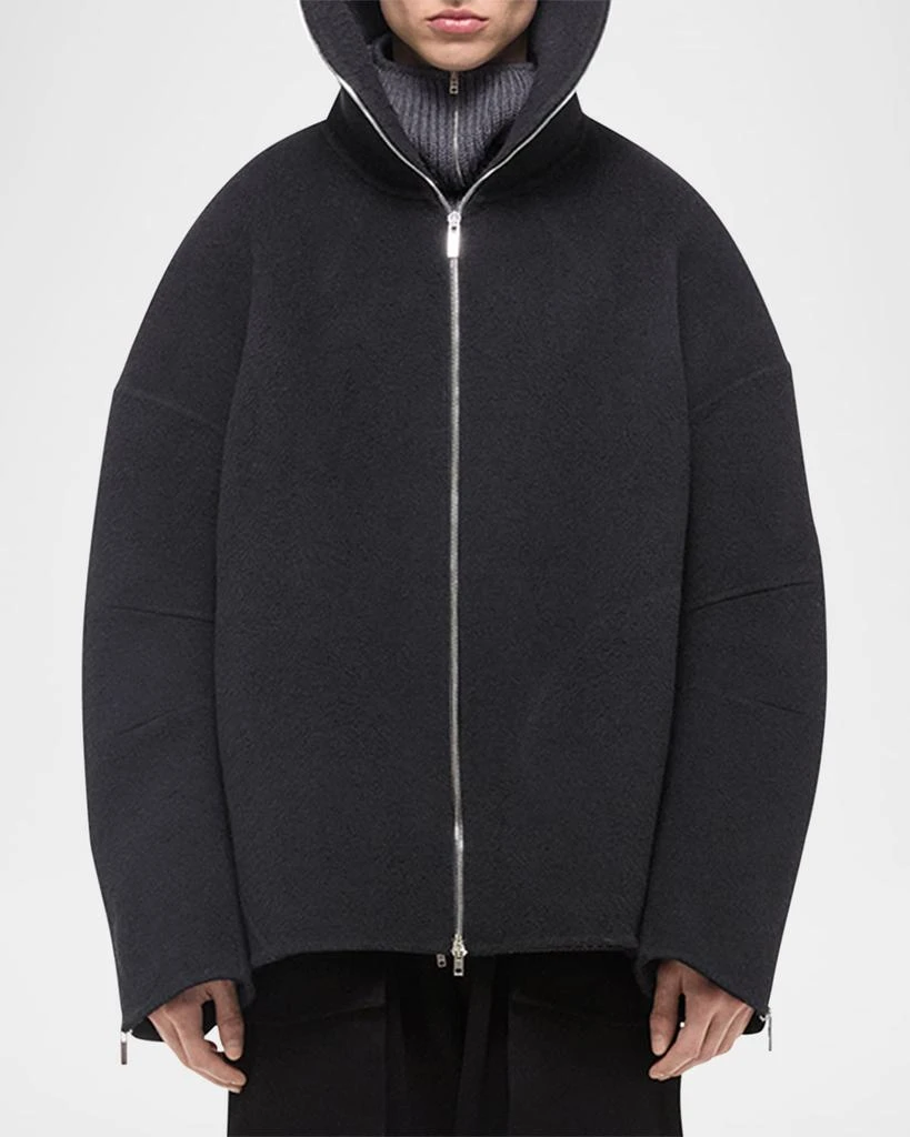 Helmut Lang Men's Cocoon Zip-Up Wool Overshirt 1