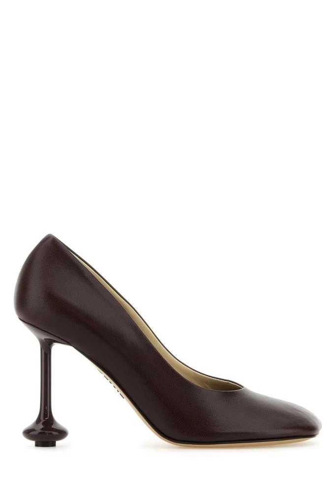 Loewe BURGUNDY LEATHER TOY PUMPS 1