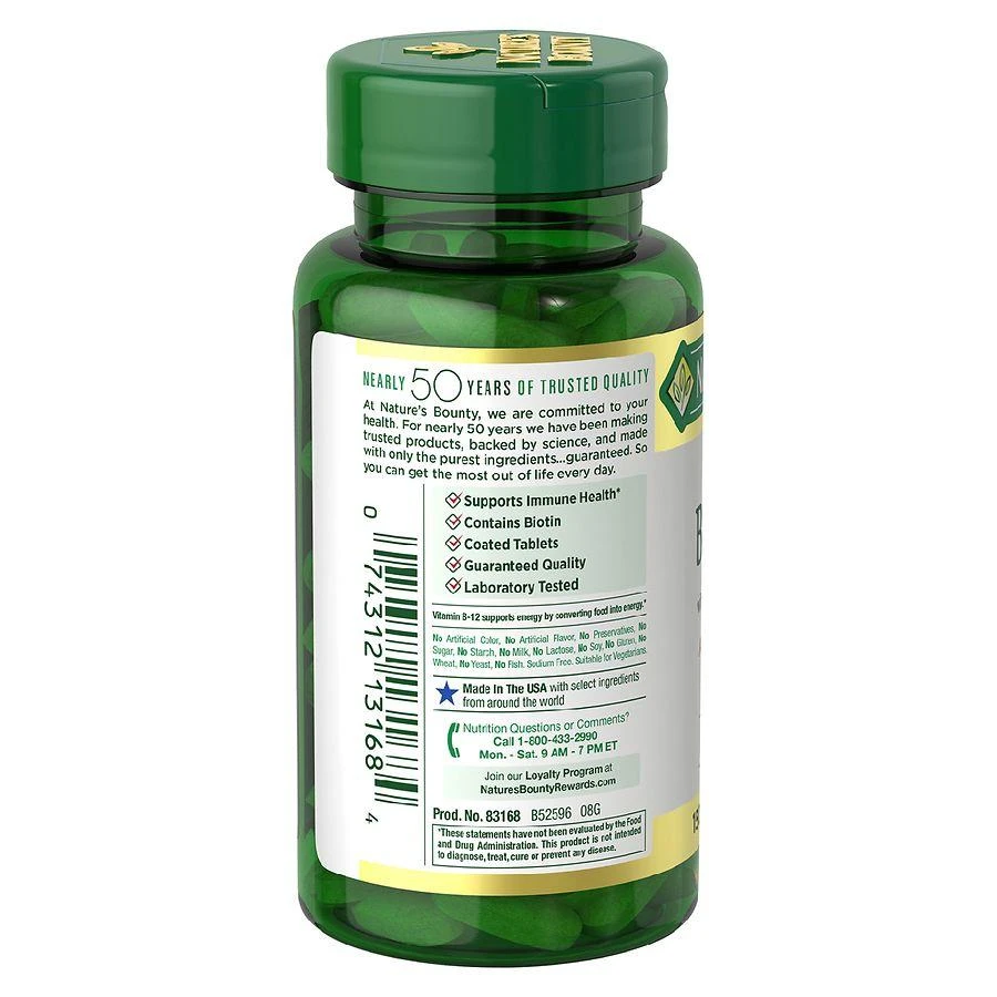 Nature's Bounty Super B Complex Tablets With Folic Acid 3