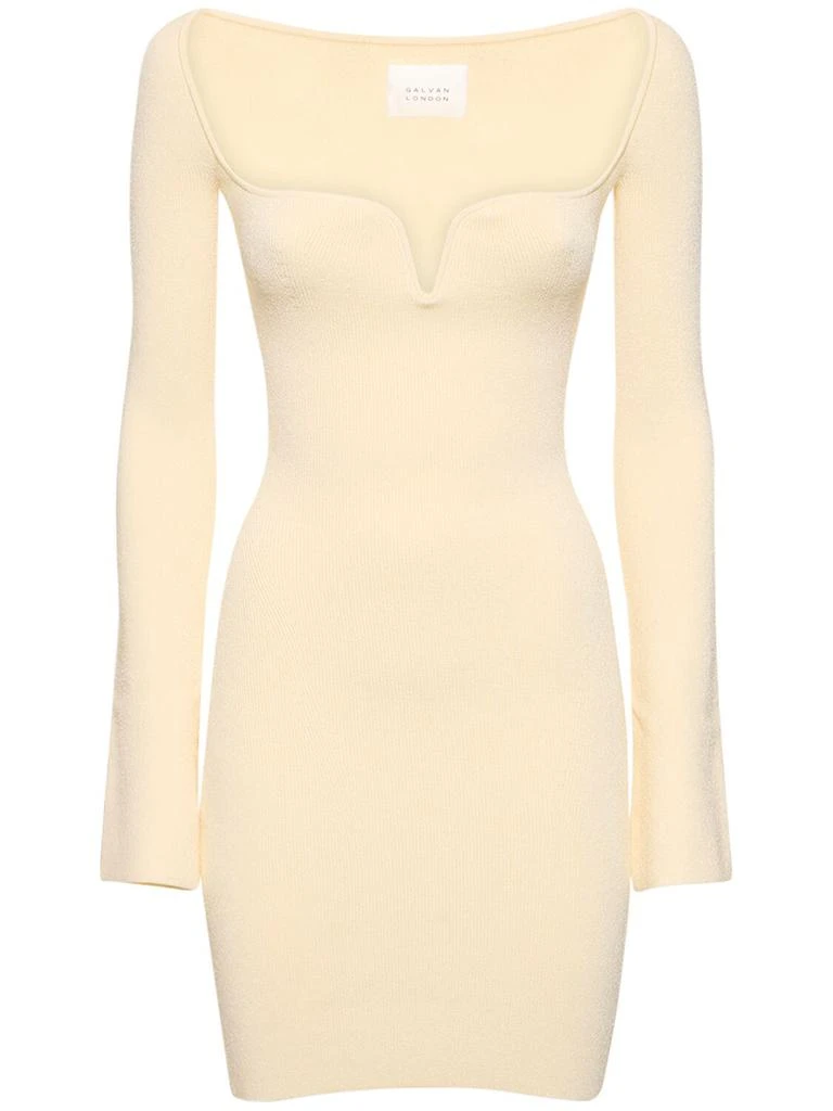 Galvan Gaia Compact Knit Long Sleeve Mini Dress 1