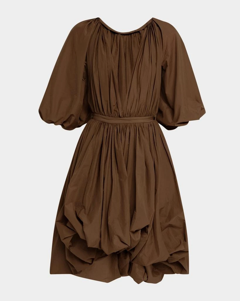 PHILOSOPHY di LORENZO SERAFINI Plunging Puff-Sleeve Balloon Dress 1