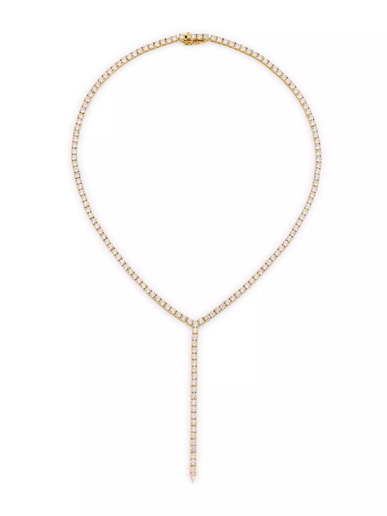 Adriana Orsini Perfect 18K Gold-Plated & Cubic Zirconia Tennis Y Necklace