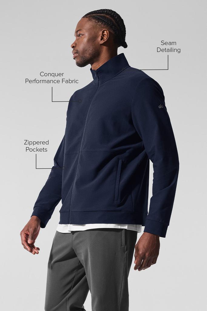 Alo Conquer Max Mock Neck Full Zip - Navy