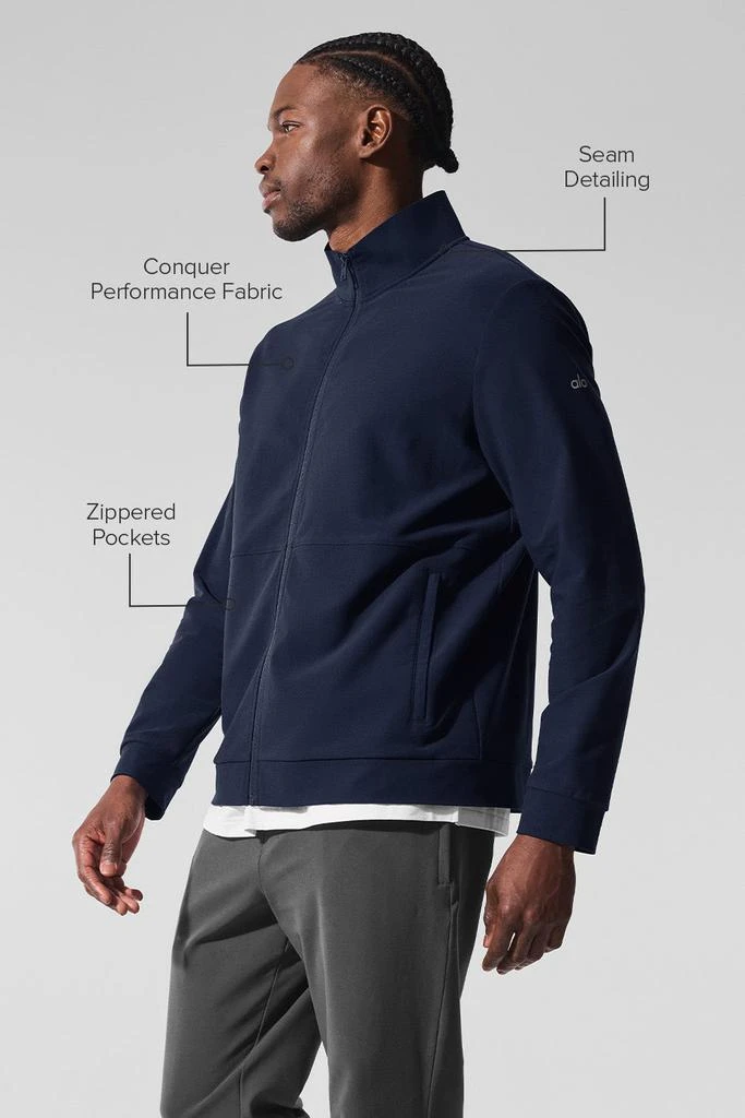 Alo Conquer Max Mock Neck Full Zip - Navy 2