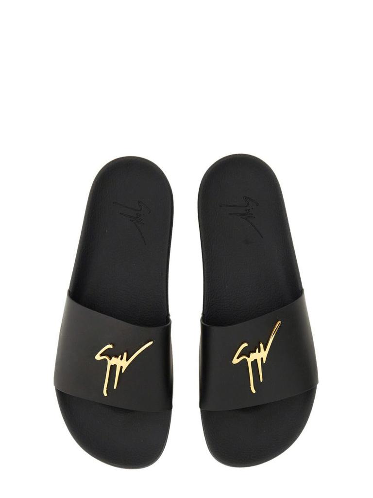 Giuseppe Zanotti Giuseppe Zanotti Brett Slide Sandal With Logo