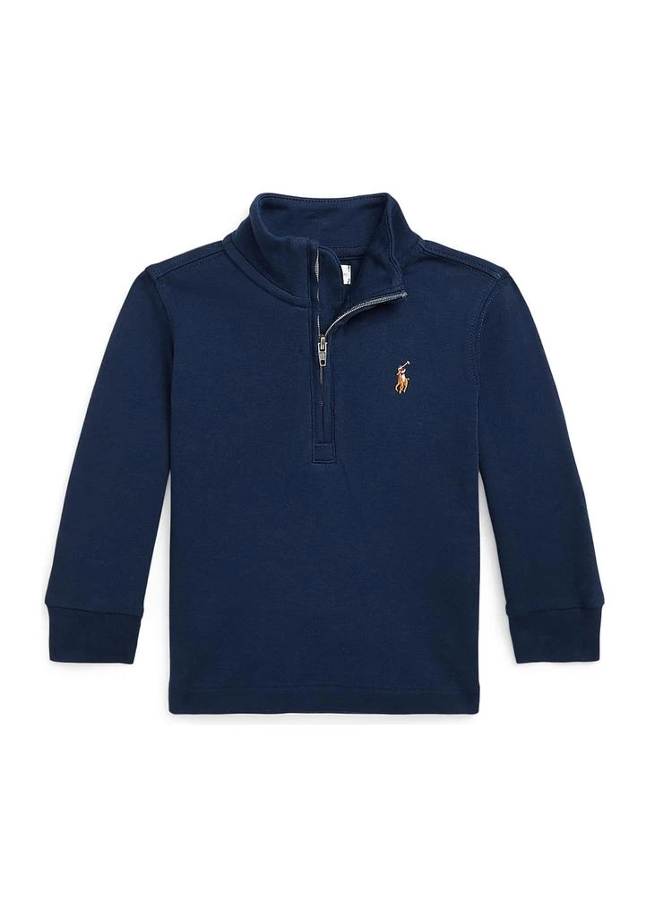 Ralph Lauren Baby Boys Cotton Interlock Quarter-Zip Pullover