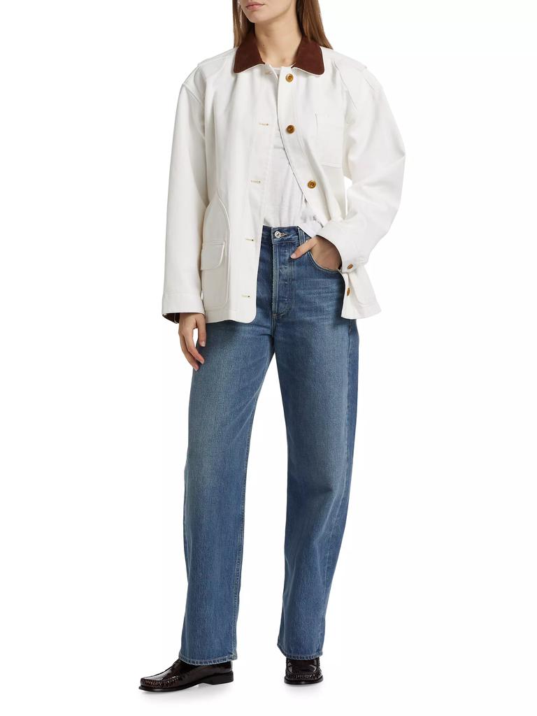 DÔEN Pascale Contrast Collar Jacket