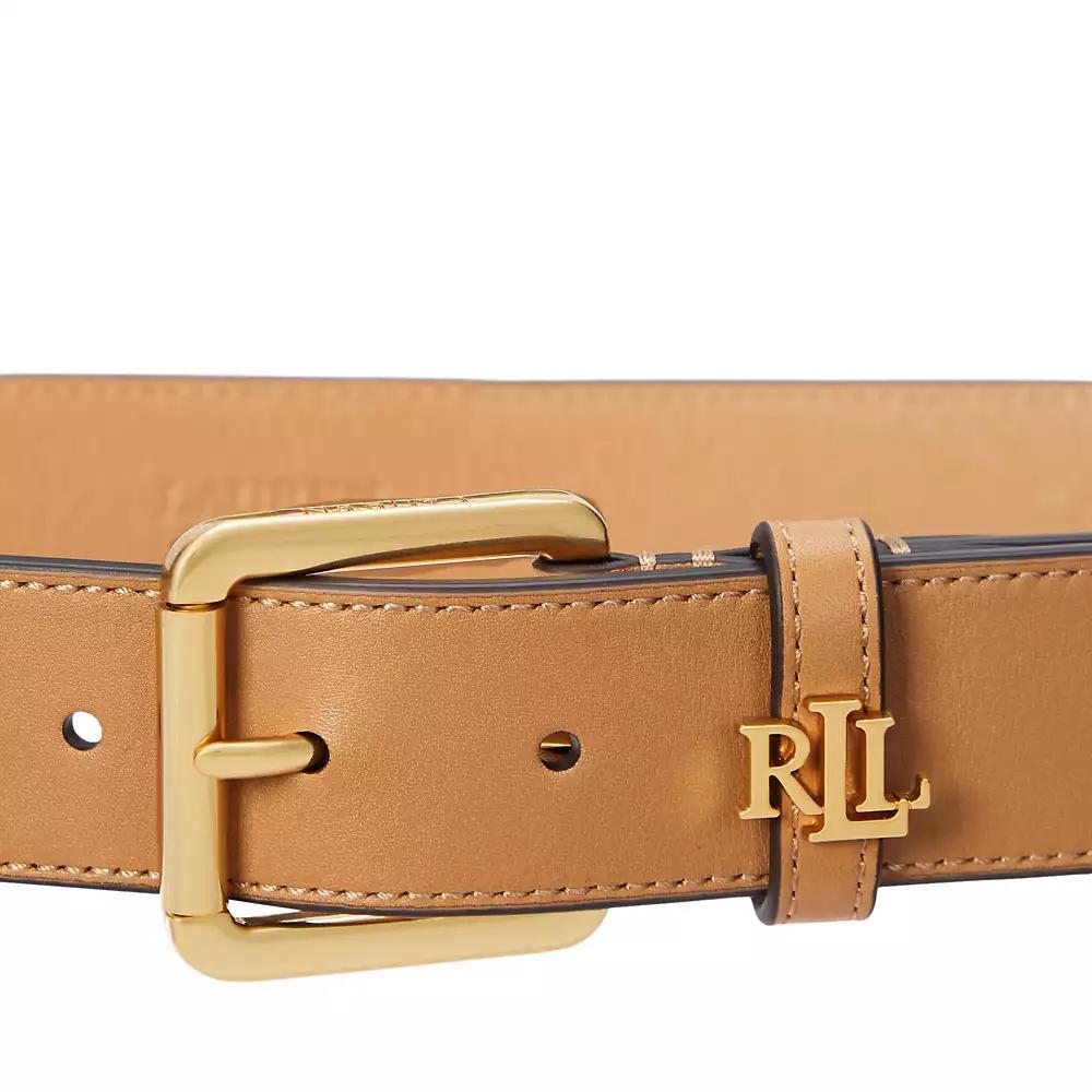 Ralph Lauren Logo-Keeper Leather Belt