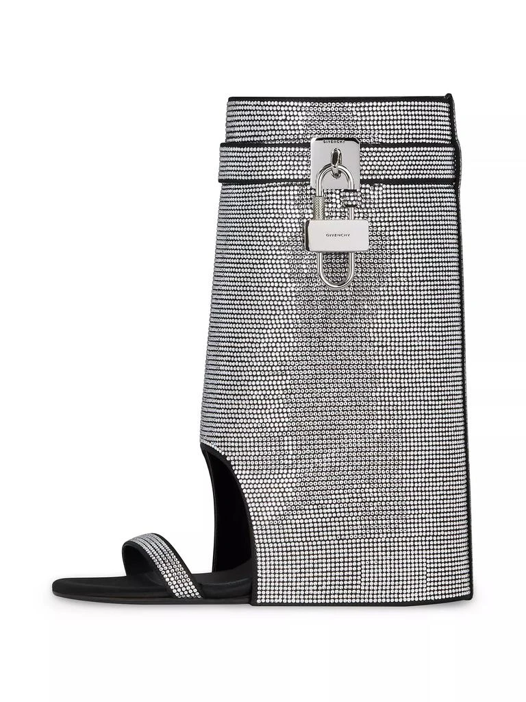 Givenchy Shark Lock Sandals In Strass 2