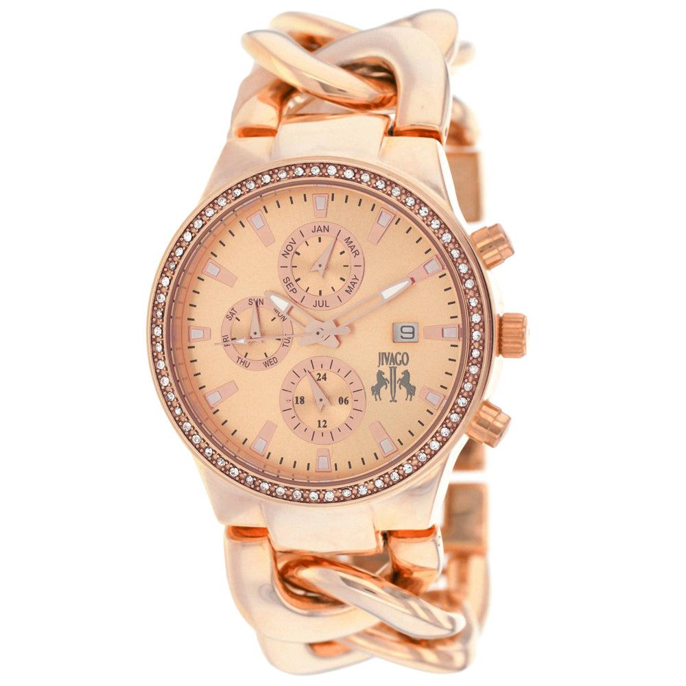 JIVAGO Women's Rose Gold dial Watch