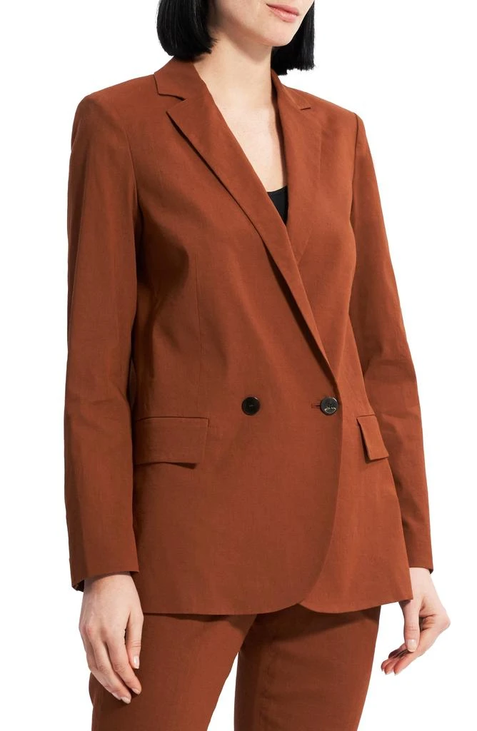 Theory Double Breasted Linen Blend Jacket 3