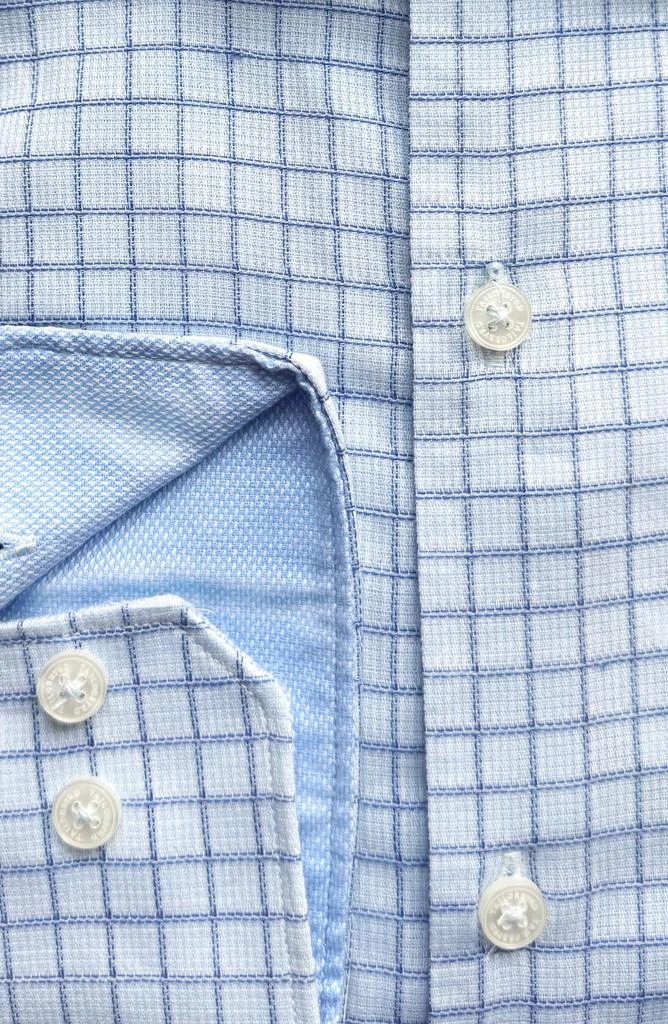 TailorByrd Trim Fit Dobby Check Non-Iron Stretch Dress Shirt 4