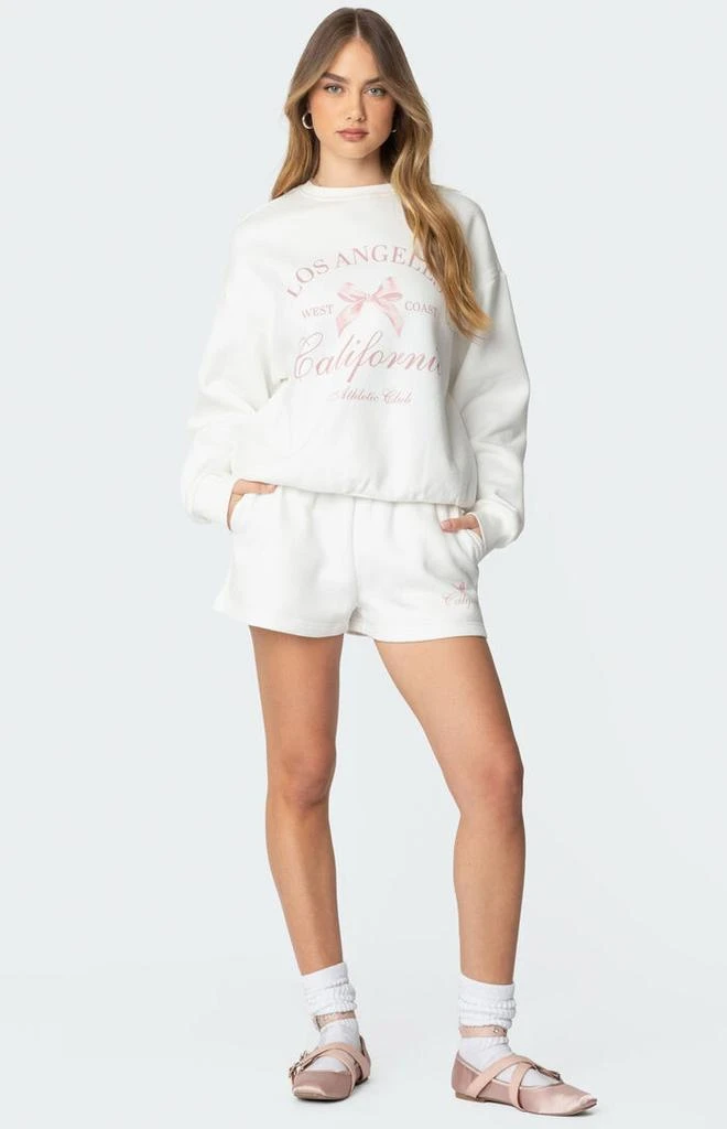 Edikted Cali Bow Sweat Shorts 3