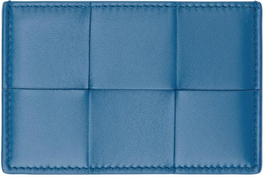 Bottega Veneta Blue Cassette Card Holder