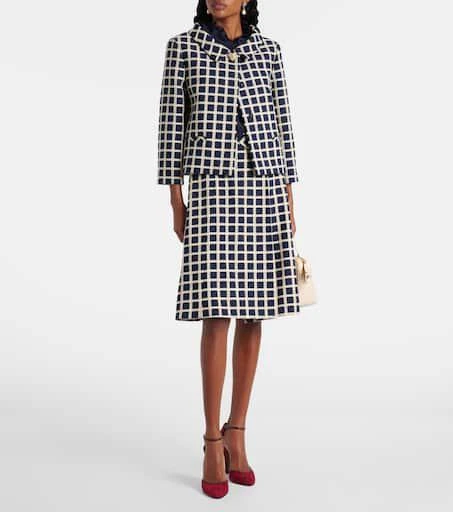 Valentino Checked wool and cotton-blend jacket 2