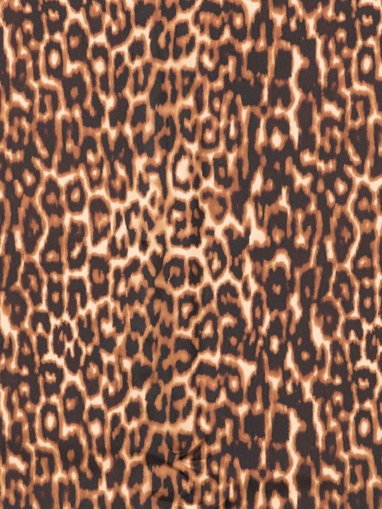 Lanvin Square Silk Scarf With Golden Brown Leopard Print 2