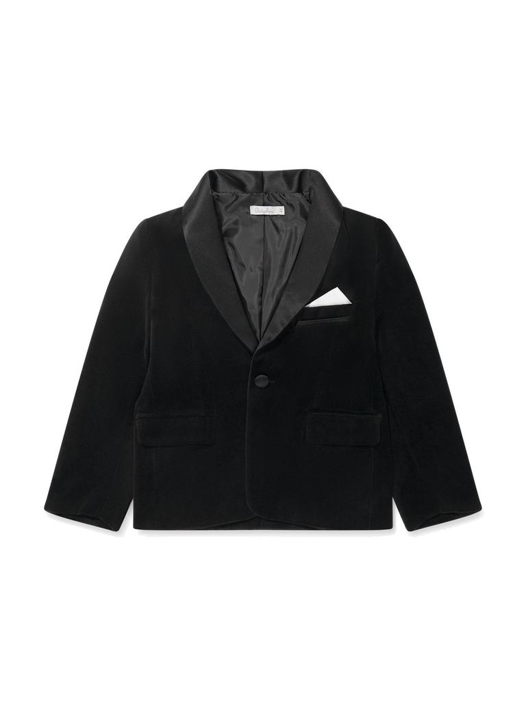Patachou Patachou Handkerchief Detailed Velvet Party Blazer
