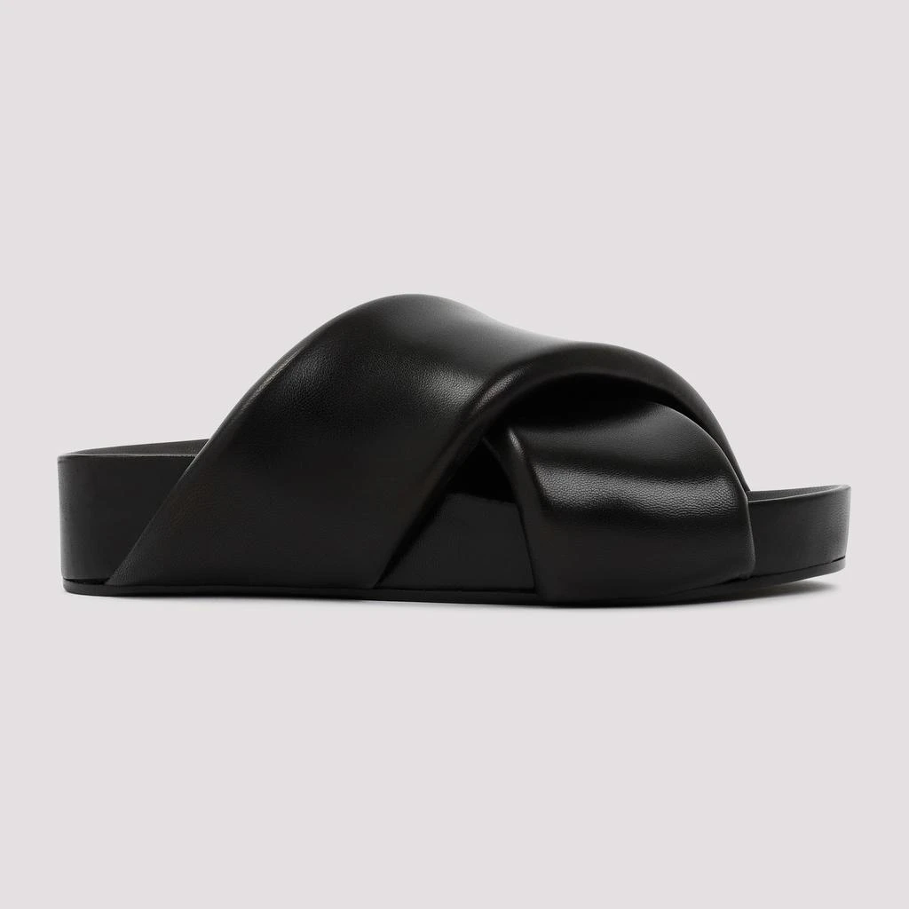 Jil Sander LEATHER PADDED SLIDES SANDALS 2