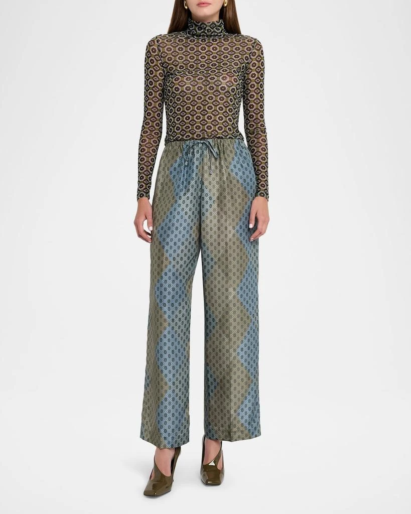 Dries Van Noten Puvis Silk Relaxed Drawstring Pants 2
