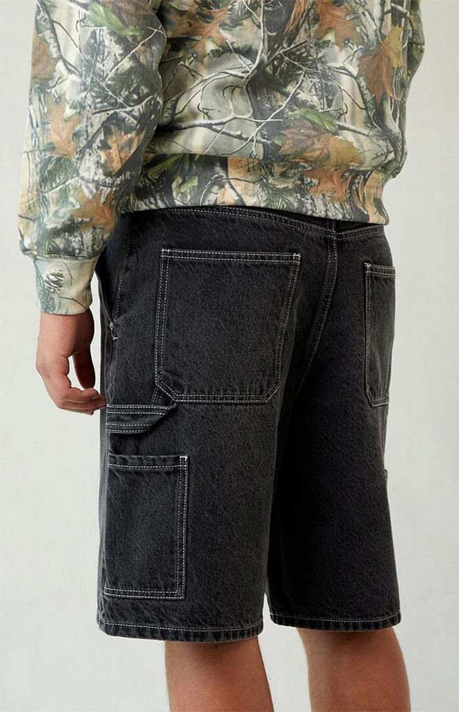 PacSun Black Baggy Denim Carpenter Shorts 7