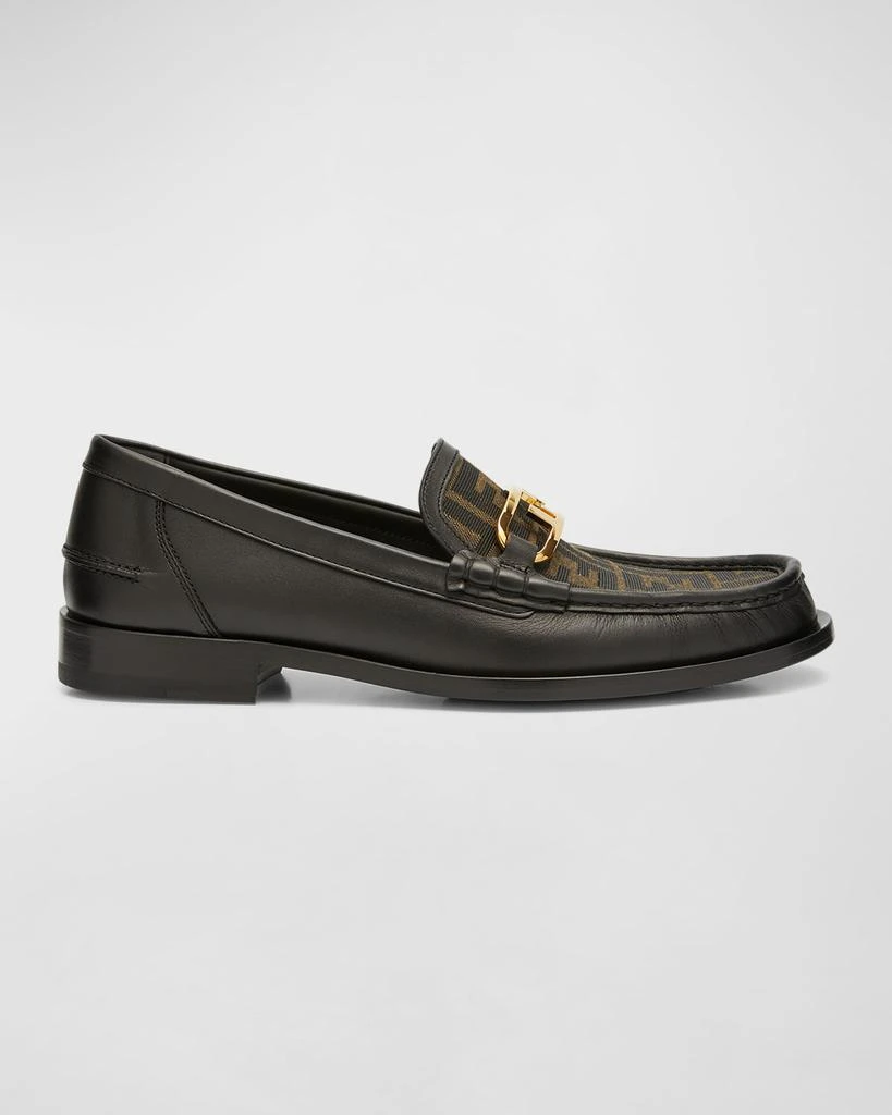 Fendi Men's FF O'Lock Leather Loafers 1