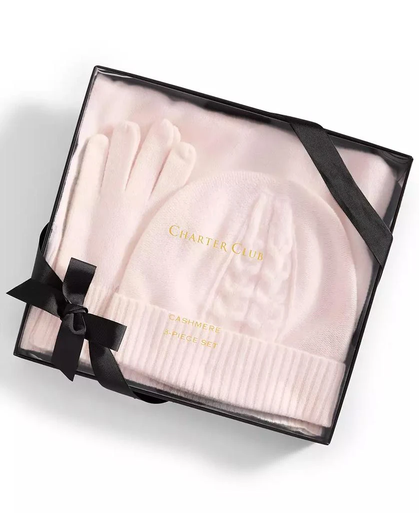 Charter Club Cashmere Hat, Gloves & Scarf Boxed Gift Set, Created for Macy's 1