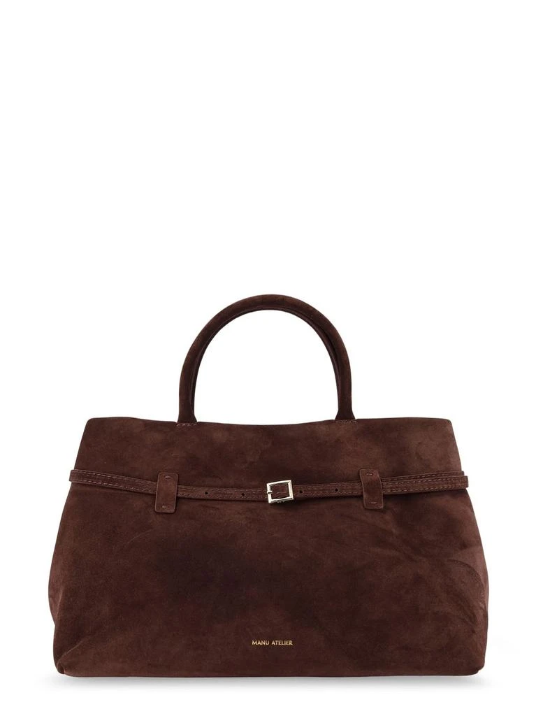 Manu Atelier Manu Atelier Buckle Detailed Tote Bag 1