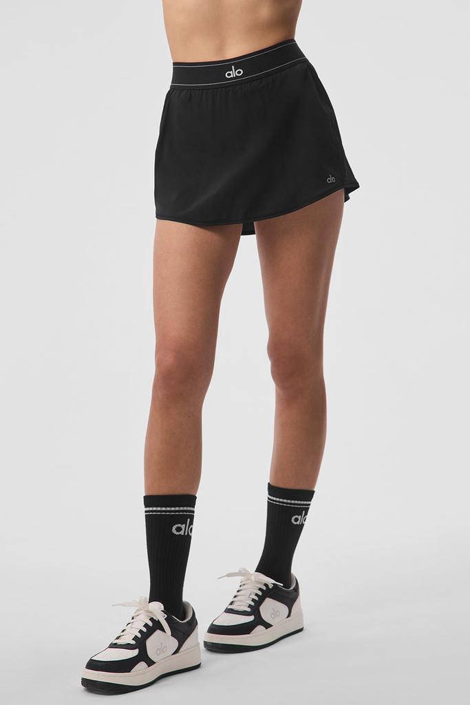 Alo Match Point Tennis Skirt - Black