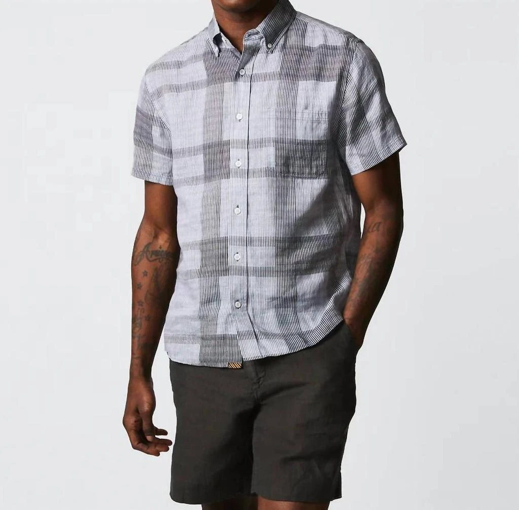 Billy Reid Men's Tuscumbia Shirt Button Down In Grey, White 1