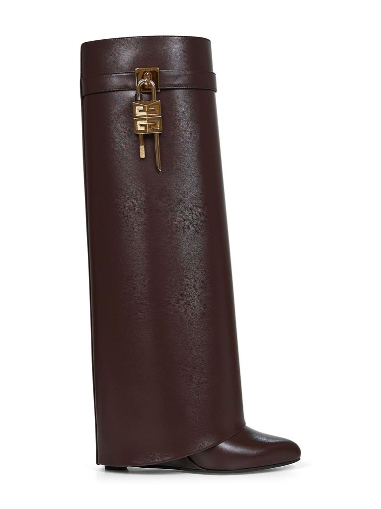 Givenchy GIVENCHY | Brown leather Shark Lock boots | Women | 37