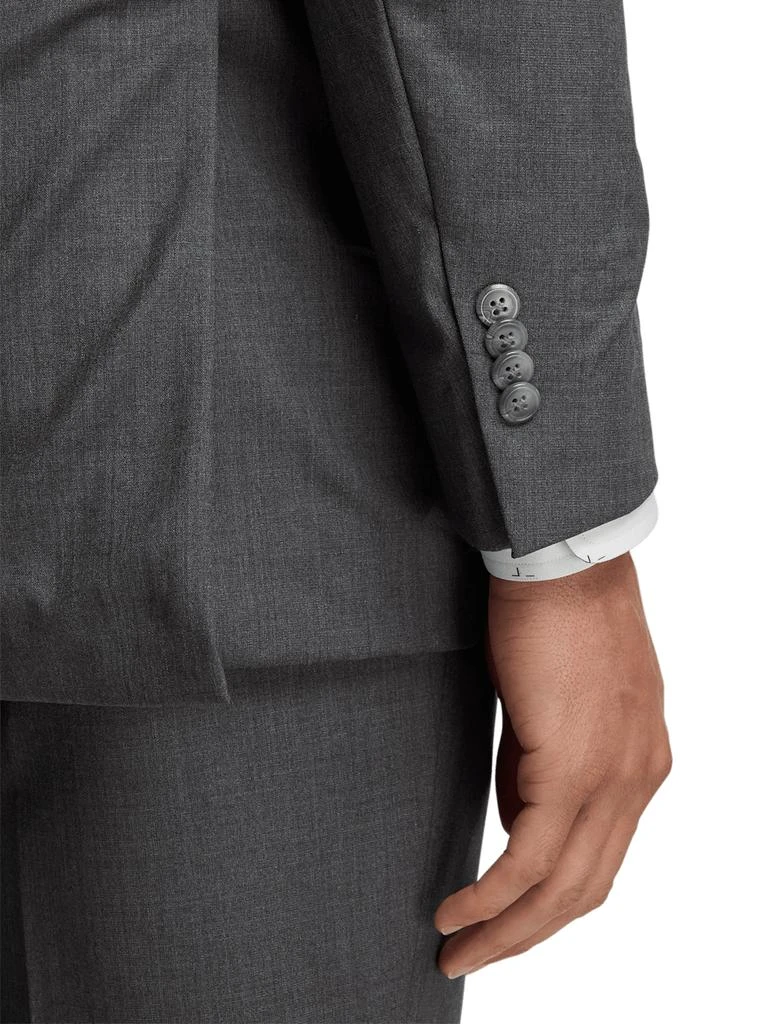 Paul Fredrick Wool Stretch Bengaline Peak Lapel Suit Jacket 3